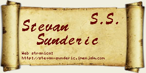 Stevan Šunderić vizit kartica